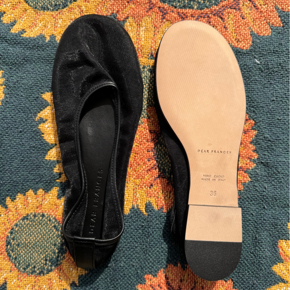 Dear Frances Balla Mesh Black Flats